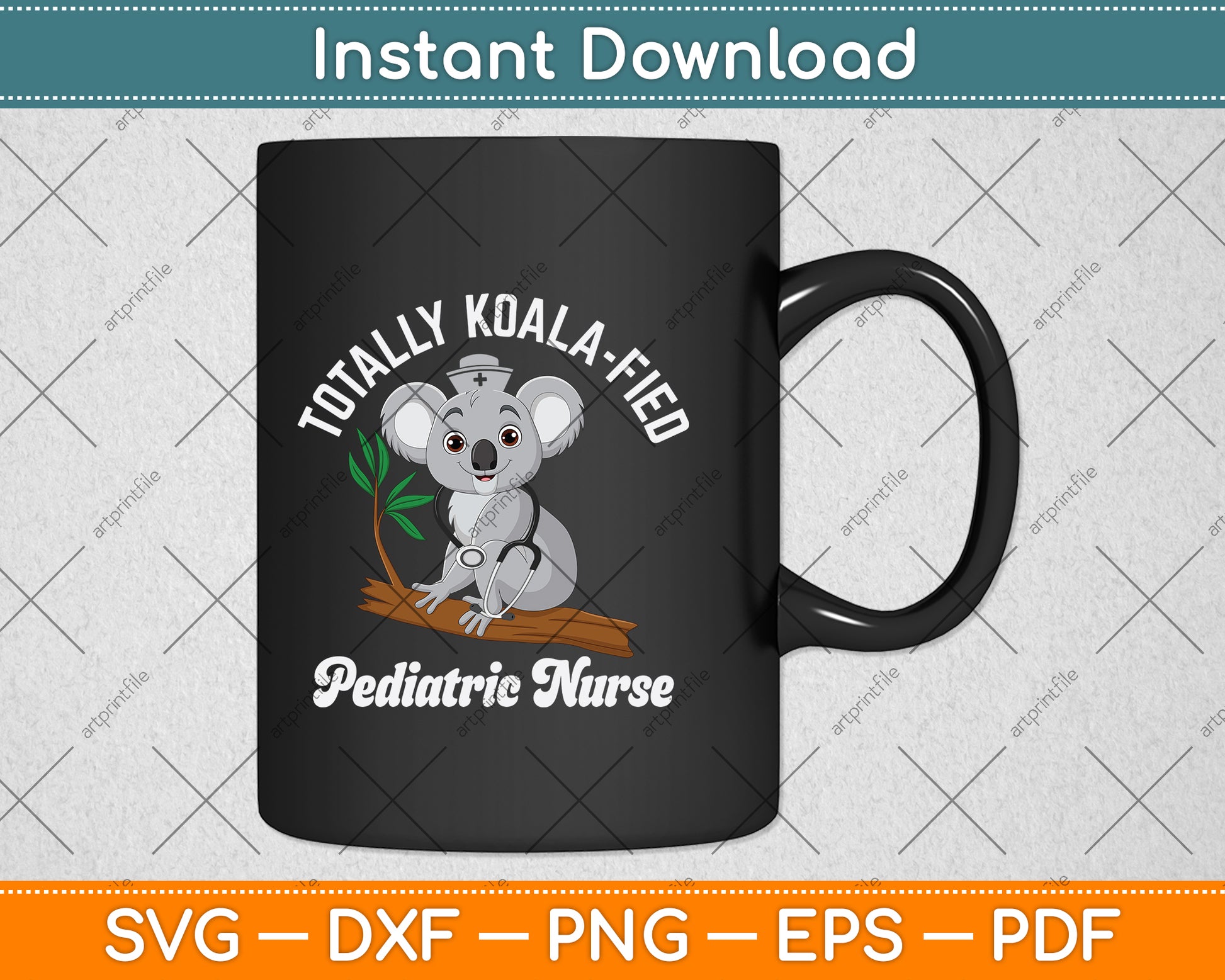 Totally Koalafied Pediatric Nurse Svg Png Dxf Digital Cutting File