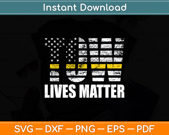 Tow Lives Matter Thin Yellow Line Tow Truck Driver Svg Digital Cutting File