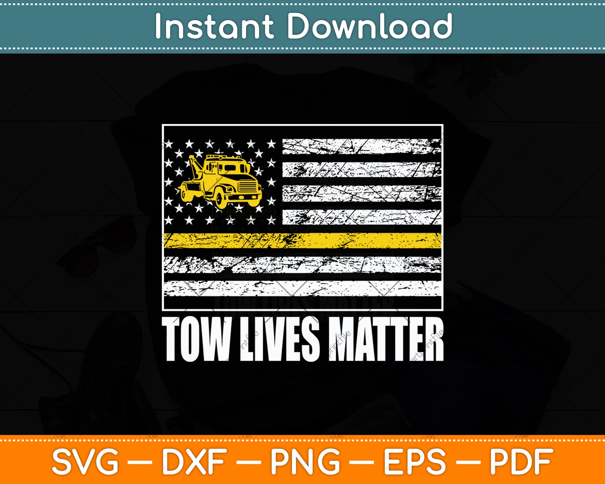 Tow Lives Matter Tow Truck Driver Svg Digital Cutting File