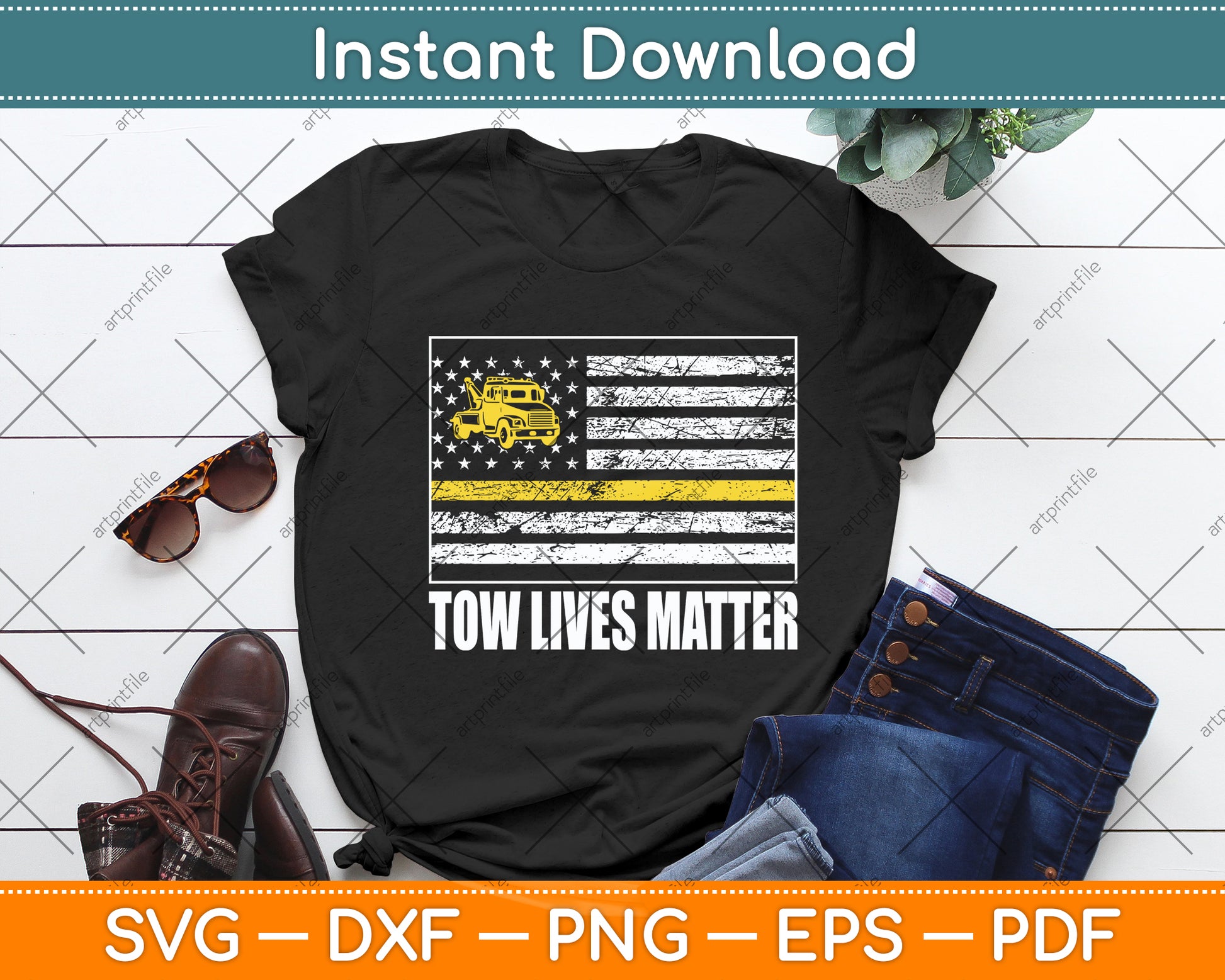 Tow Lives Matter Tow Truck Driver Svg Digital Cutting File