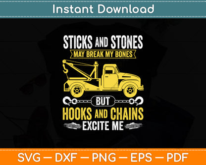 Tow Truck Driver Breakdown Lorry - Thin Yellow Line Trucker Svg Digital Cutting File