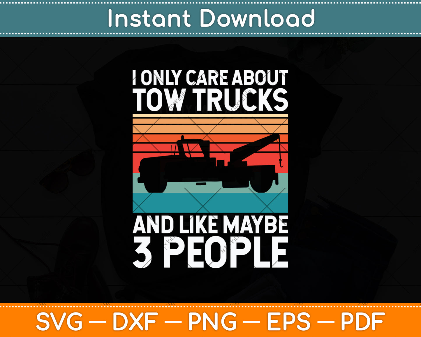 Tow Truck Driver Recovery Operator Vehicle Wrecker Svg Digital Cutting File