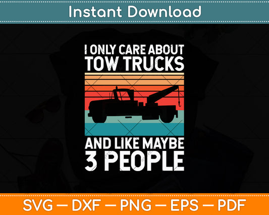 Tow Truck Driver Recovery Operator Vehicle Wrecker Svg Digital Cutting File