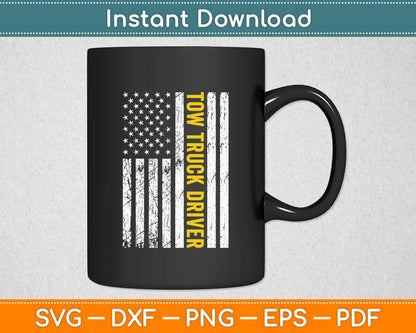 Tow Truck Driver Tow Truck Operator Thin Yellow Line Wrecker Svg Digital Cutting File