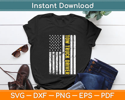 Tow Truck Driver Tow Truck Operator Thin Yellow Line Wrecker Svg Digital Cutting File