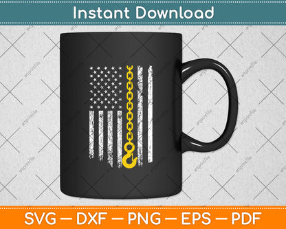 American Flag 4th Of July Tow Truck Driver Svg Digital Cutting File