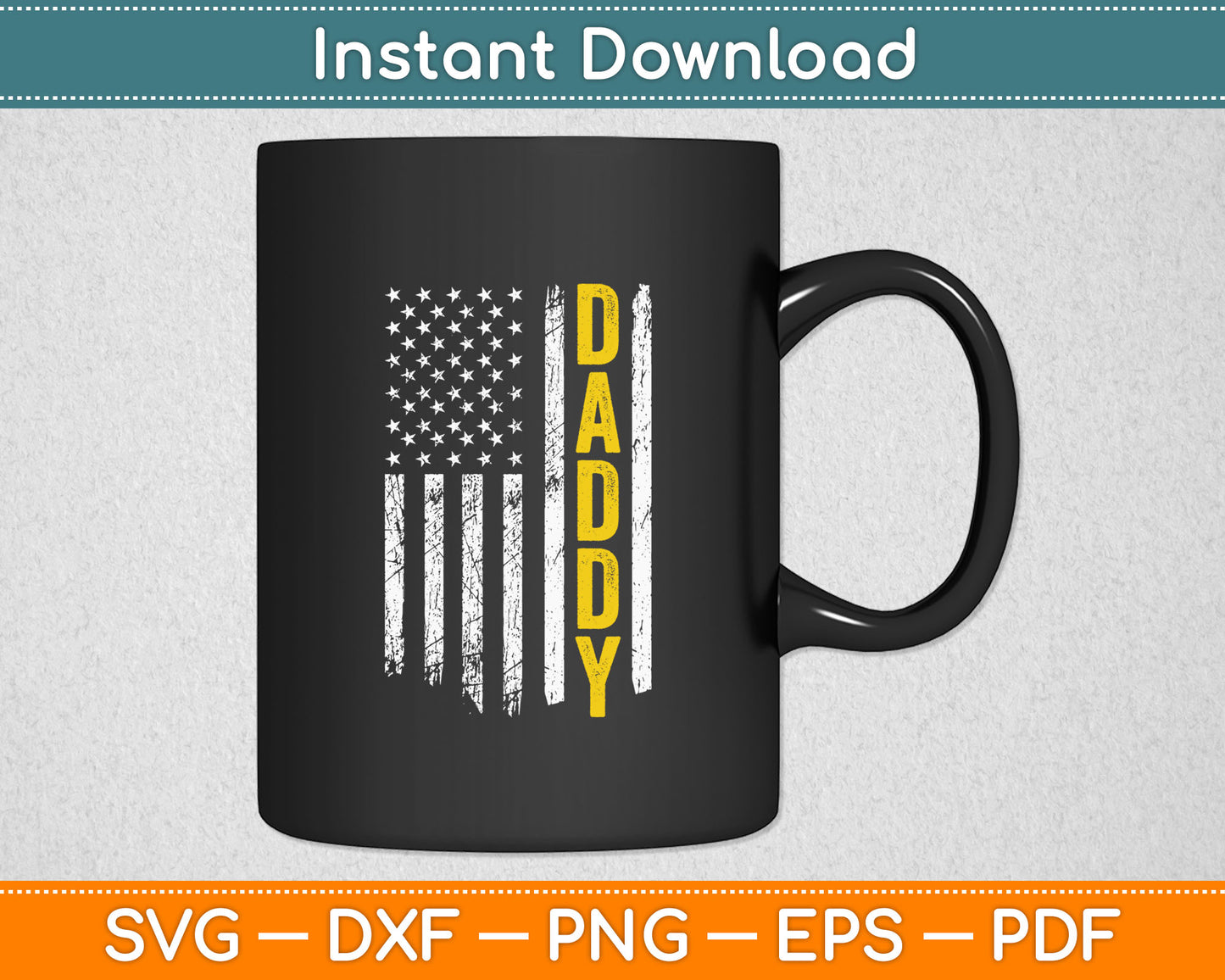 Tow Truck Driver Yellow Line Daddy US Flag Svg Digital Cutting File