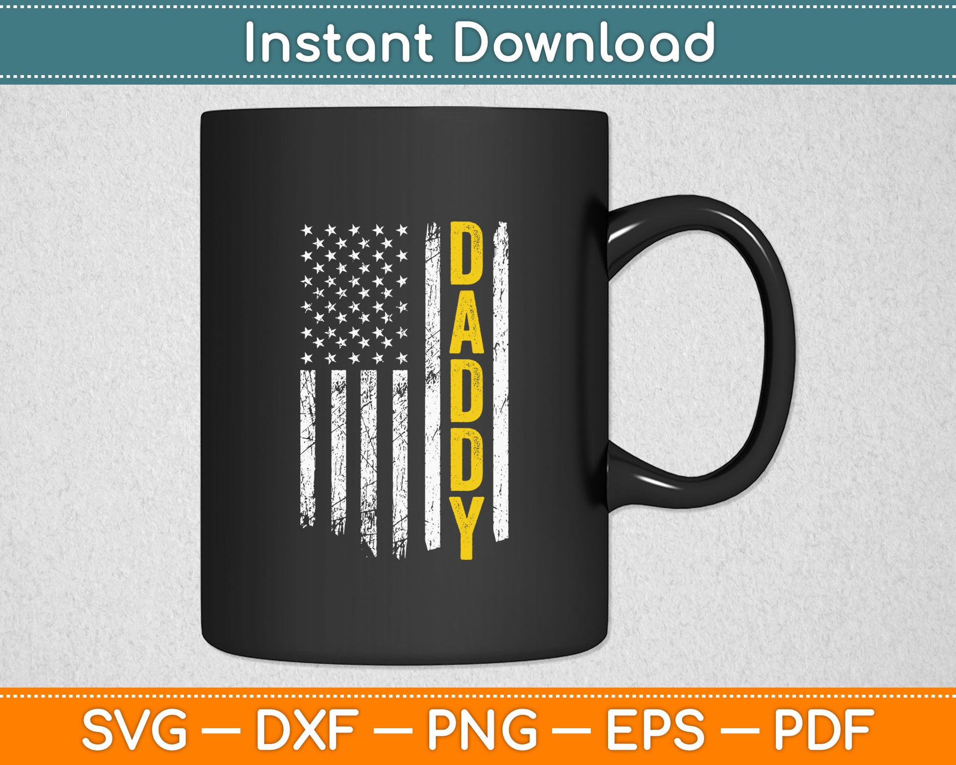 Tow Truck Driver Yellow Line Daddy US Flag Svg Digital Cutting File