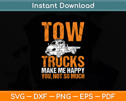 Tow Trucks Driver Recovery Vehicle Operator Wrecker Svg Digital Cutting File
