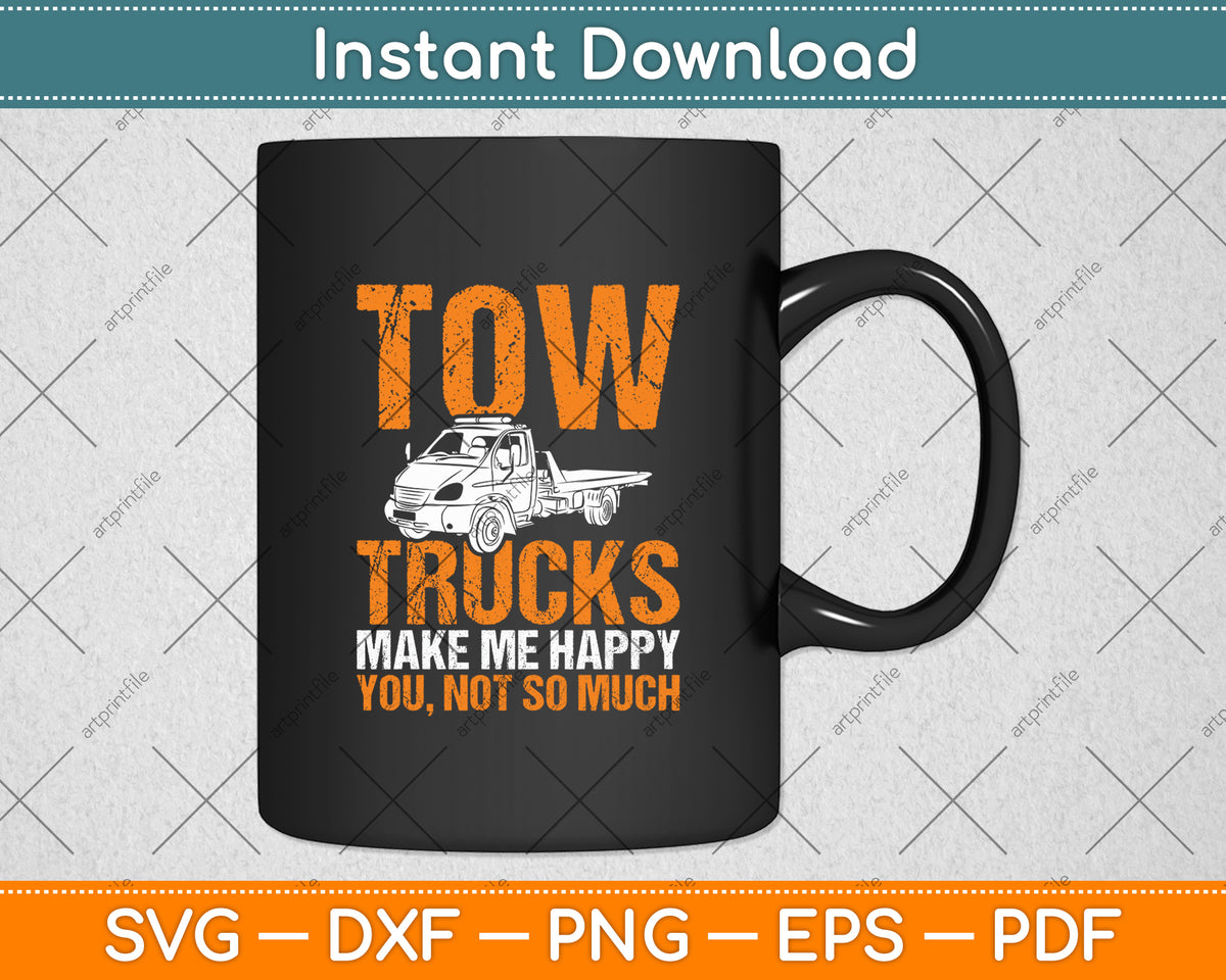 Tow Trucks Driver Recovery Vehicle Operator Wrecker Svg Digital Cutting File