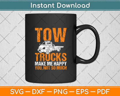 Tow Trucks Driver Recovery Vehicle Operator Wrecker Svg Digital Cutting File