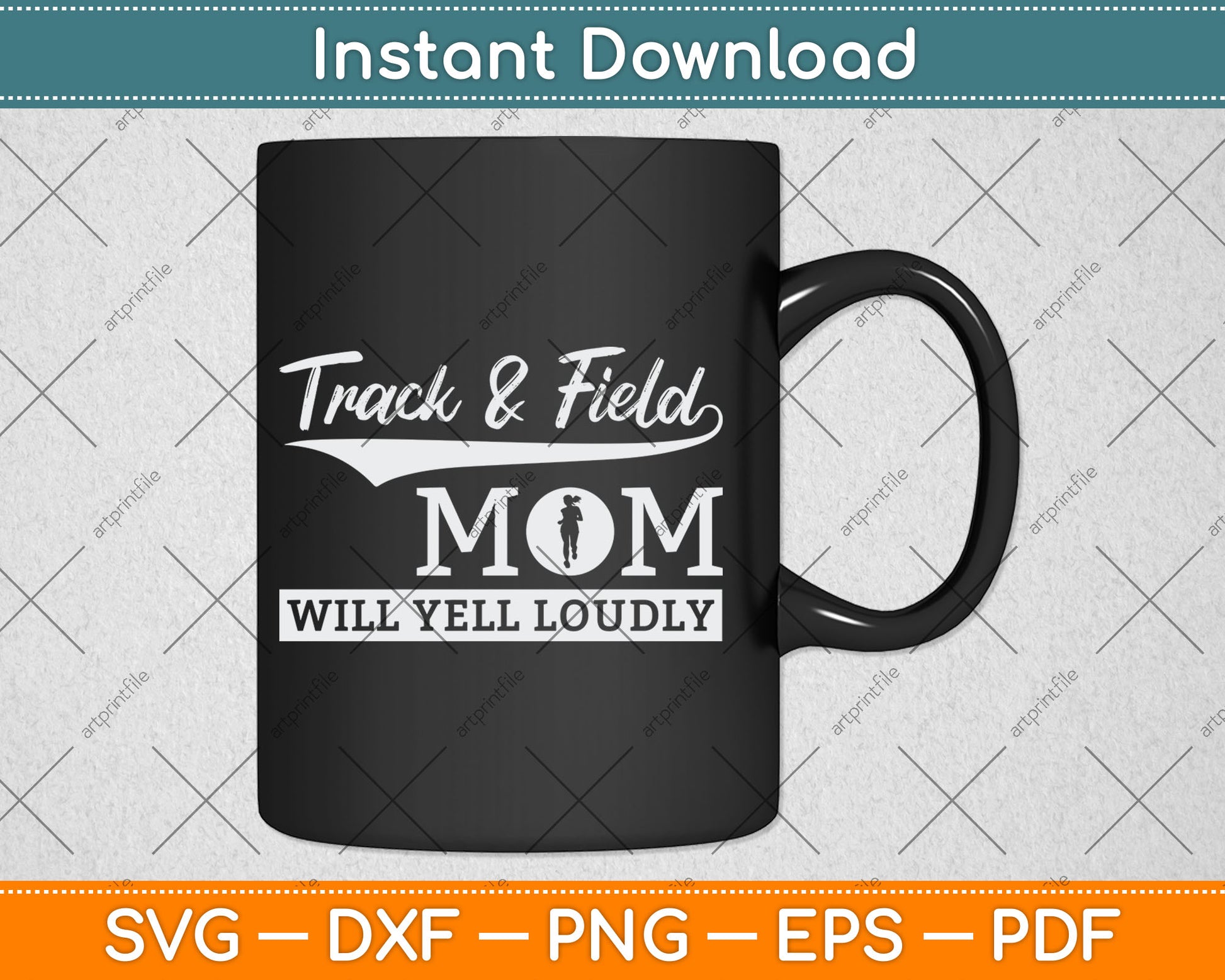 Track And Field Mom Loud Cheer Mom Runner Mother's Day Gift Svg Digital Cutting File