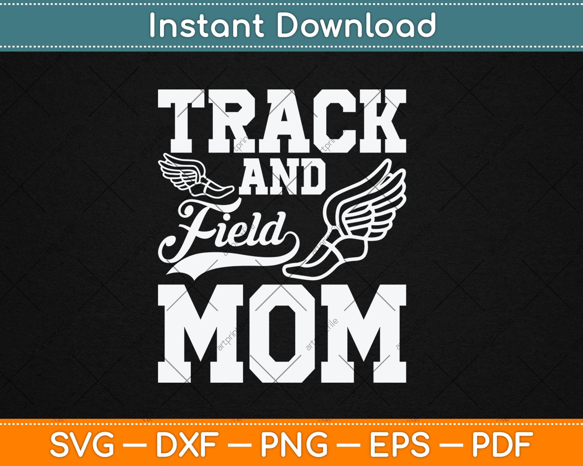 Track And Field Mom Sports Athlete Svg Digital Cutting File