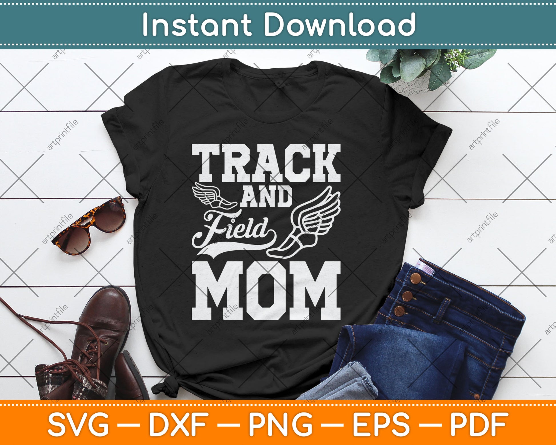 Track And Field Mom Sports Athlete Svg Digital Cutting File