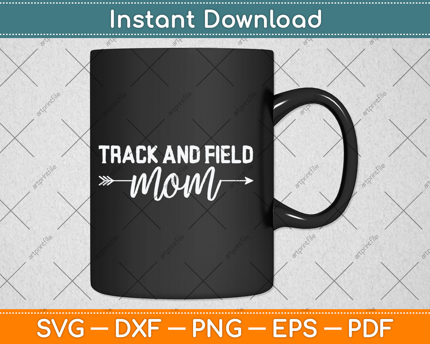 Track And Field Mom for Mother's Day Svg Digital Cutting File
