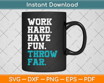 Track Coaches Discus Javelin Shot Put Hammer Throw Far Svg Digital Cutting File