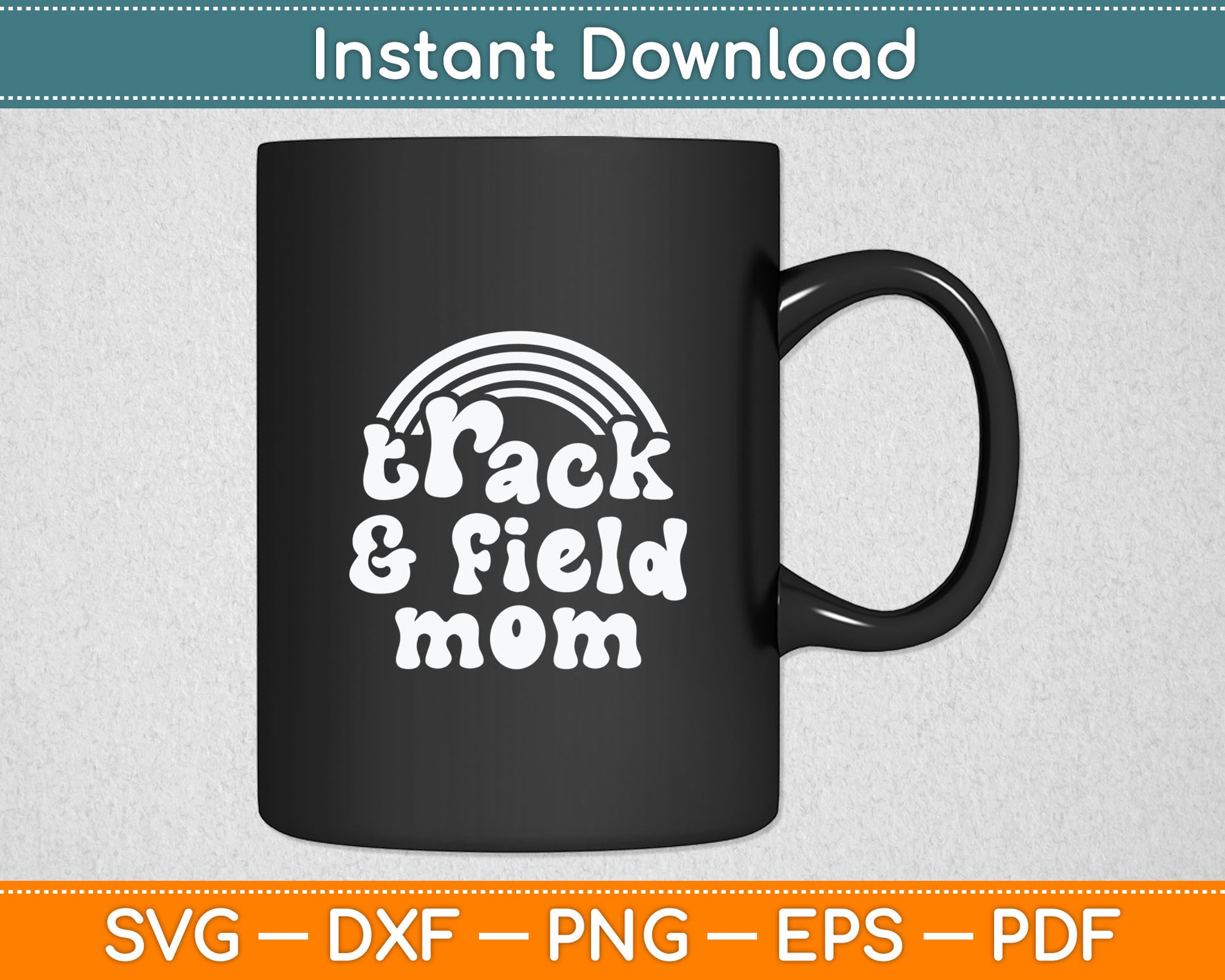 Track Mom Track And Field Mom Runner Running Mother's Day Svg Digital Cutting File