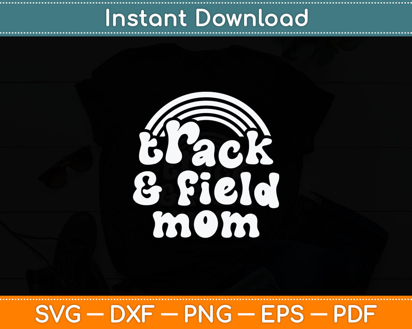 Track Mom Track And Field Mom Runner Running Mother's Day Svg Digital Cutting File
