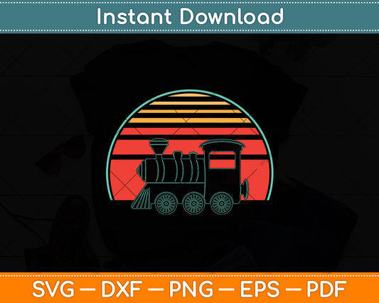 Train Driver Retro Vintage Svg Digital Cutting File