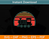 Train Driver Retro Vintage Svg Digital Cutting File