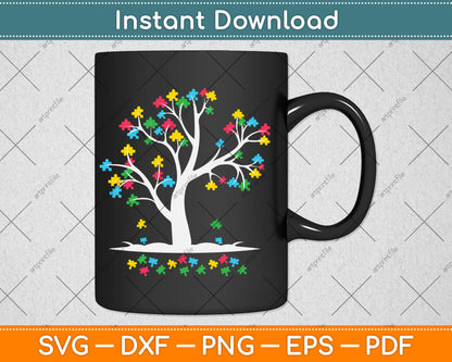 Tree Of Life Autism Awareness Month Funny Svg Digital Cutting File