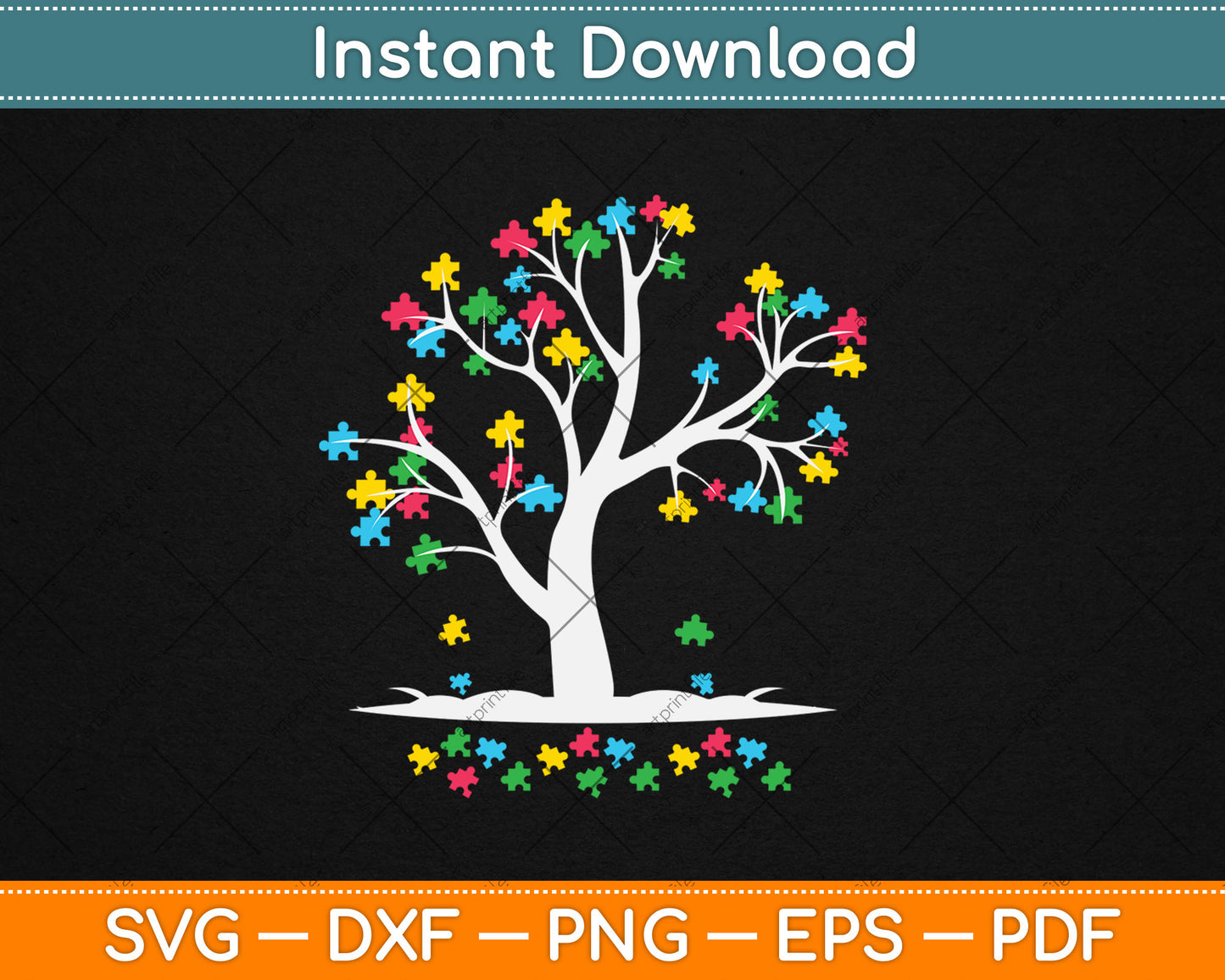 Tree Of Life Autism Awareness Month Funny Svg Digital Cutting File