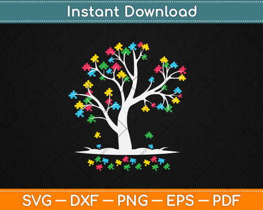 Tree Of Life Autism Awareness Month Funny Svg Digital Cutting File