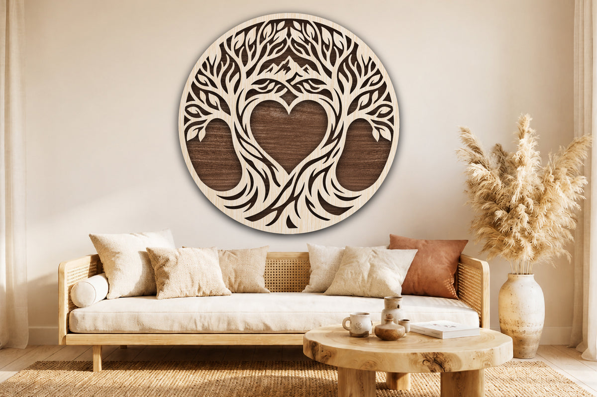 Tree of Life Heart Round SVG