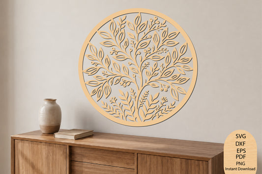 Tree of Life Laser Cut SVG, Tree of Life Wall Decor Cut File