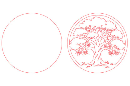 Tree of Life Round Laser Cut SVG
