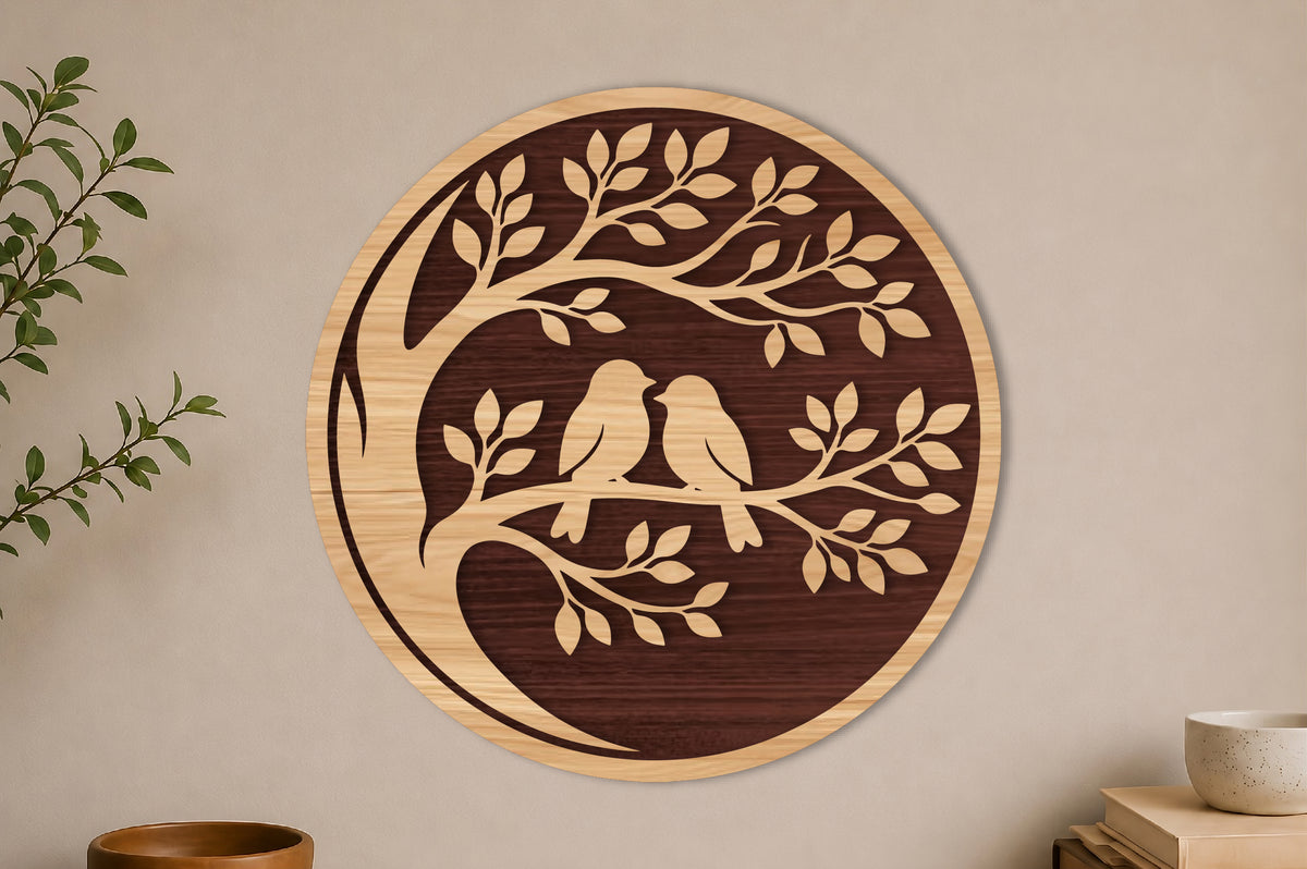 Snowflake, Coaster, Winter, Christmas, Holiday, Ornament, Geometric, Circular, Rustic, Wooden, Festive, Cutting, Laser, Craft, Decor