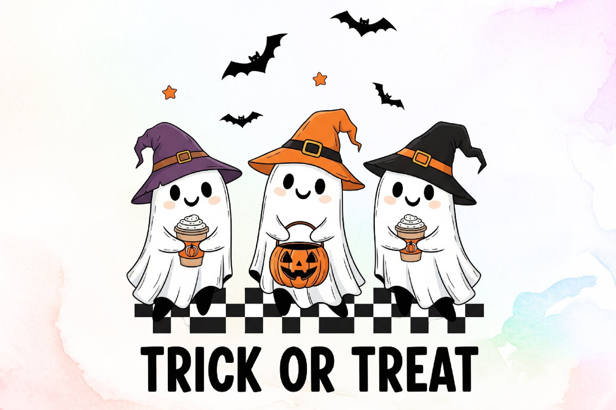 Trick or Treat Ghost Coffee PNG