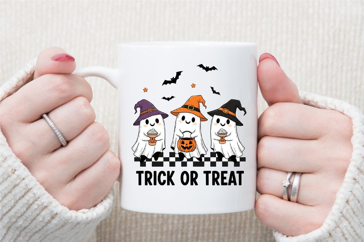 Trick or Treat Ghost Coffee PNG