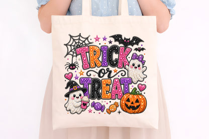 Trick or Treat Halloween Rhinestone PNG