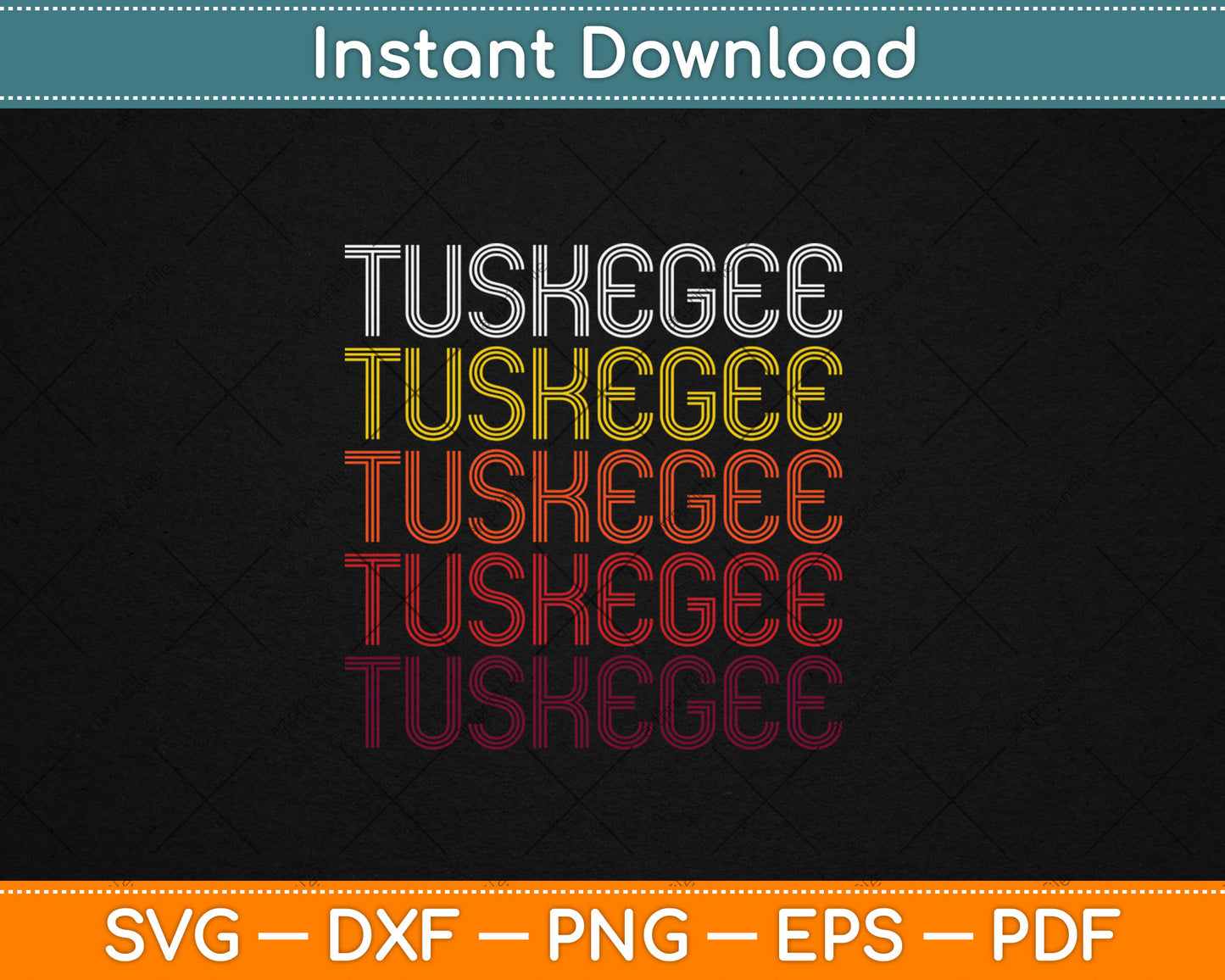 Tuskegee Vintage Style Svg Digital Cutting File