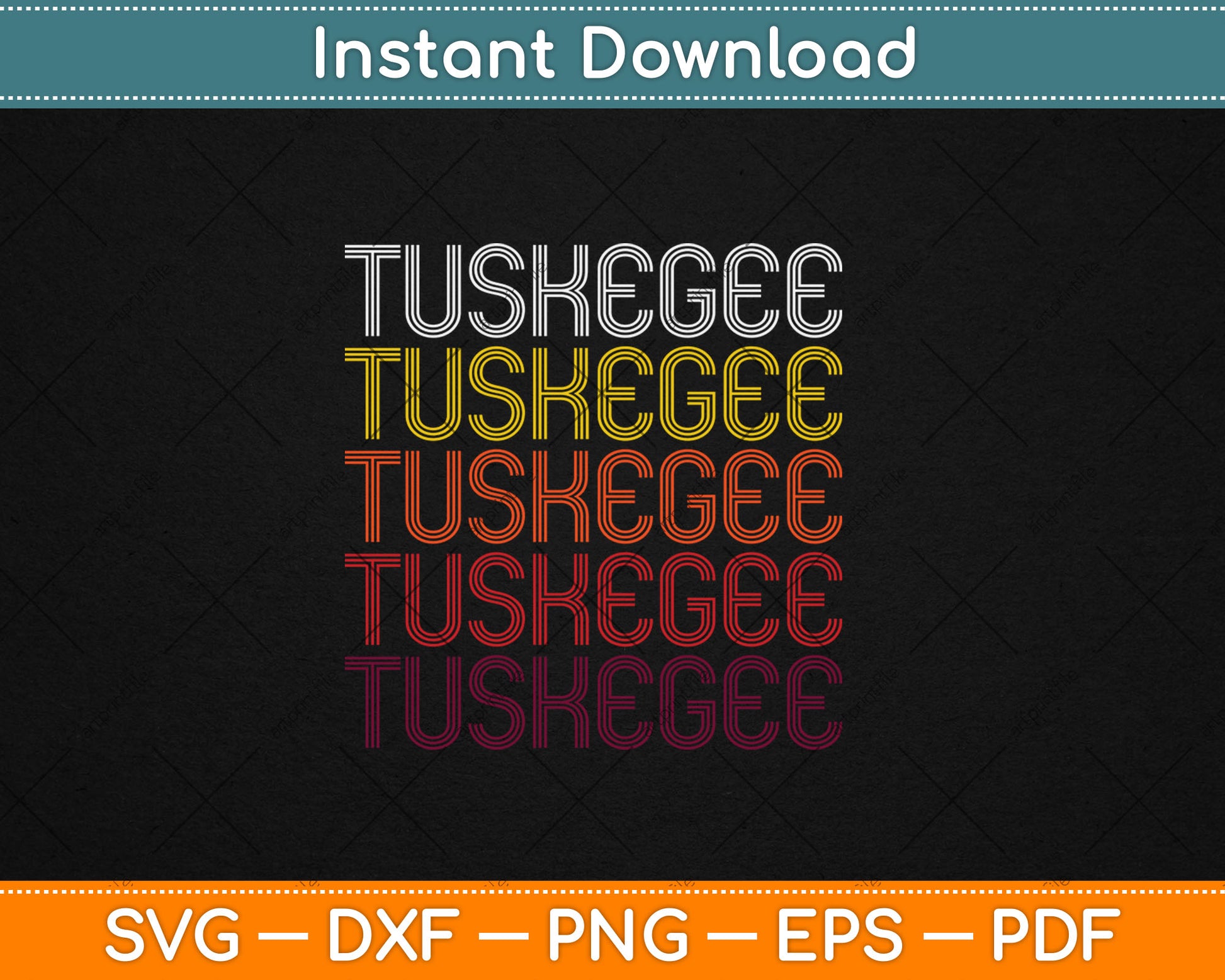 Tuskegee Vintage Style Svg Digital Cutting File