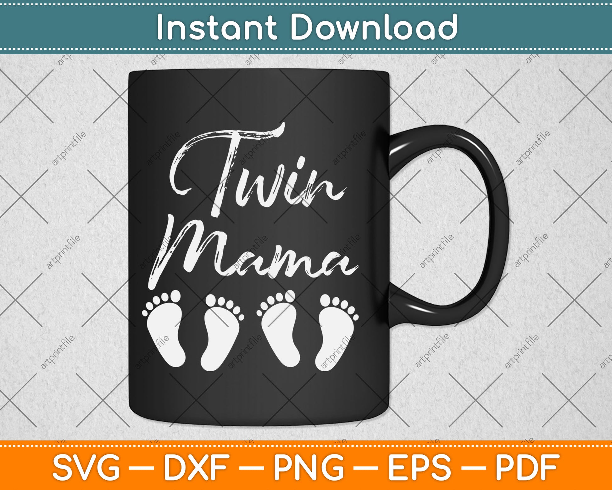 Twin Expecting Mama Mom to Be Pregnant with Twins Pregnancy Svg Digital Cutting File