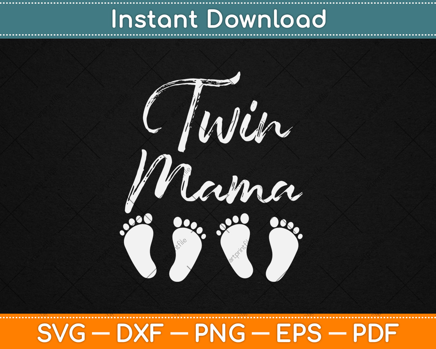 Twin Expecting Mama Mom to Be Pregnant with Twins Pregnancy Svg Digital Cutting File