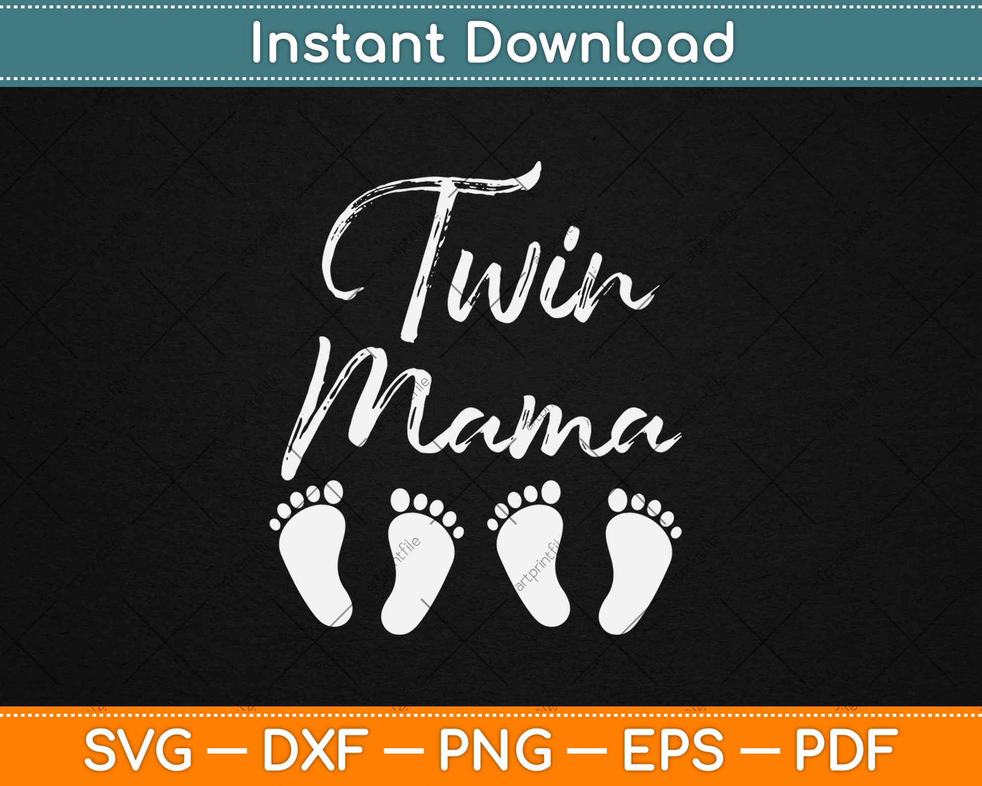 Twin Expecting Mama Mom to Be Pregnant with Twins Pregnancy Svg Digital Cutting File