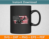 UH-60 Black Hawk Helicopter Vintage American Flag Veteran Svg Digital Cutting File