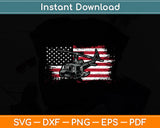 UH-60 Black Hawk Helicopter Vintage American Flag Veteran Svg Digital Cutting File