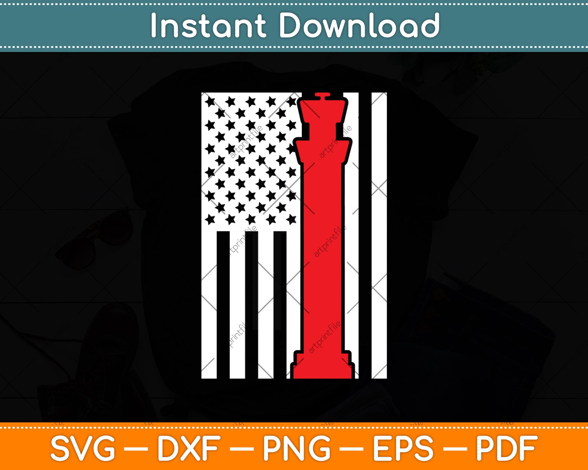 American Flag Air Traffic Controller Svg Digital Cutting File