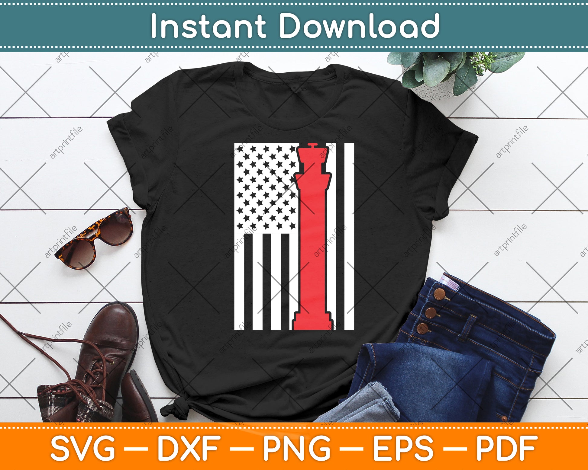 American Flag Air Traffic Controller Svg Digital Cutting File