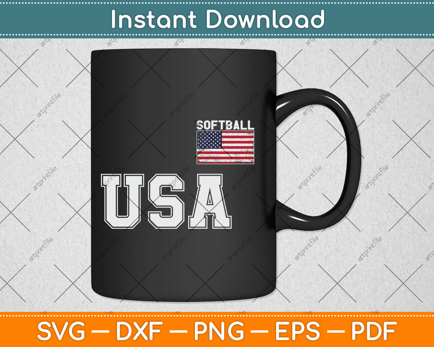 USA Flag Softball Pocket Team Jersey Gift Svg Digital Cutting File