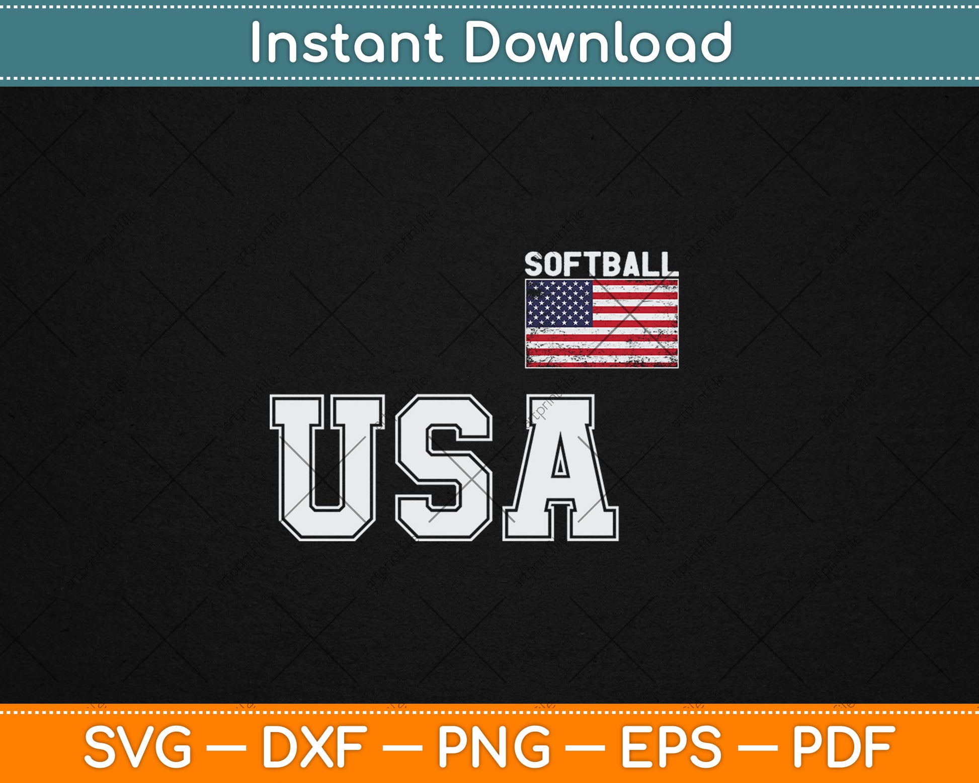 USA Flag Softball Pocket Team Jersey Gift Svg Digital Cutting File