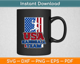 USA Handball Team American Flag Svg Digital Cutting File