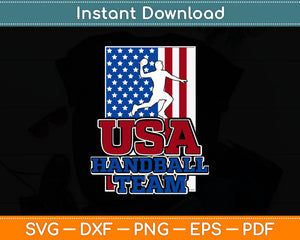 USA Handball Team American Flag Svg Digital Cutting File