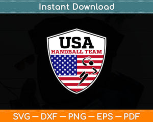 American Flag USA Handball Team Svg Digital Cutting File