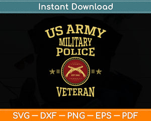 US Army Military Veteran Police Officer Retirement Svg Digital Cutting File