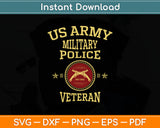 US Army Military Veteran Police Officer Retirement Svg Digital Cutting File